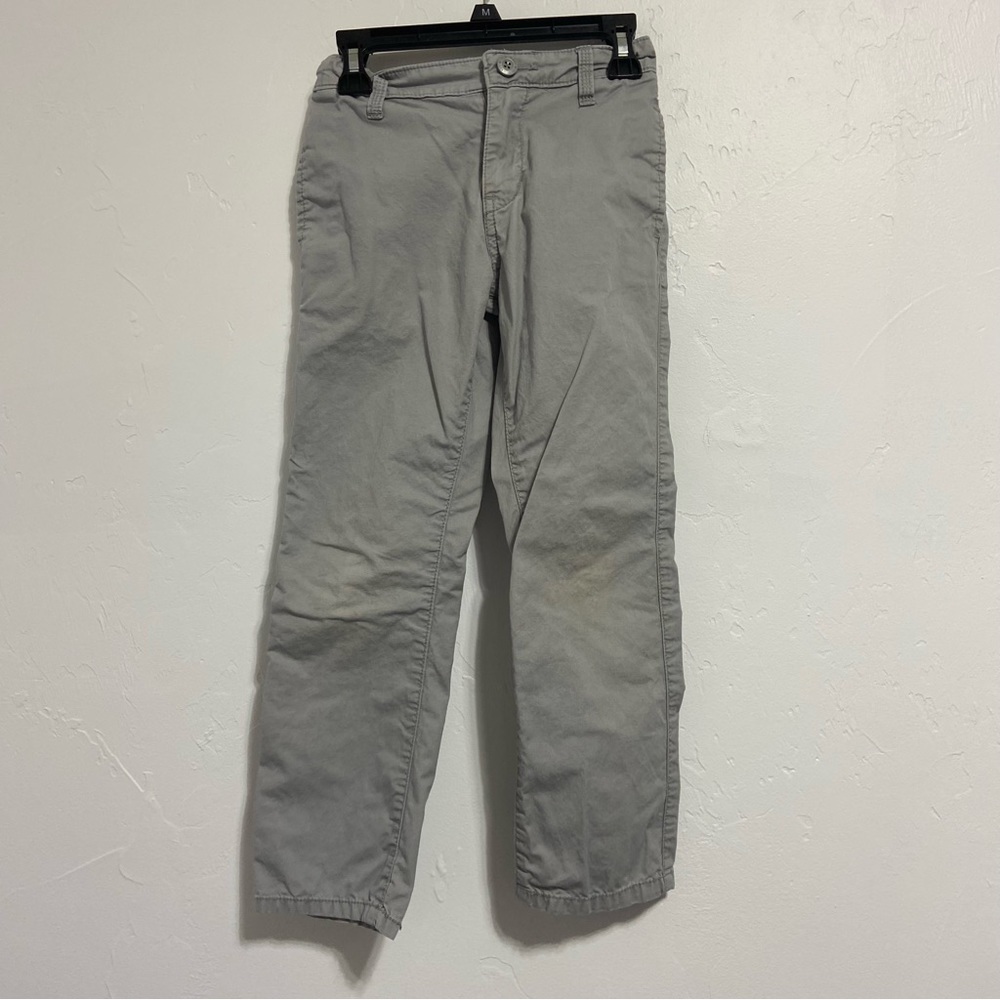 Old Navy Skinny Chino Pants Boys 7 Uniform Dress Pants Gray